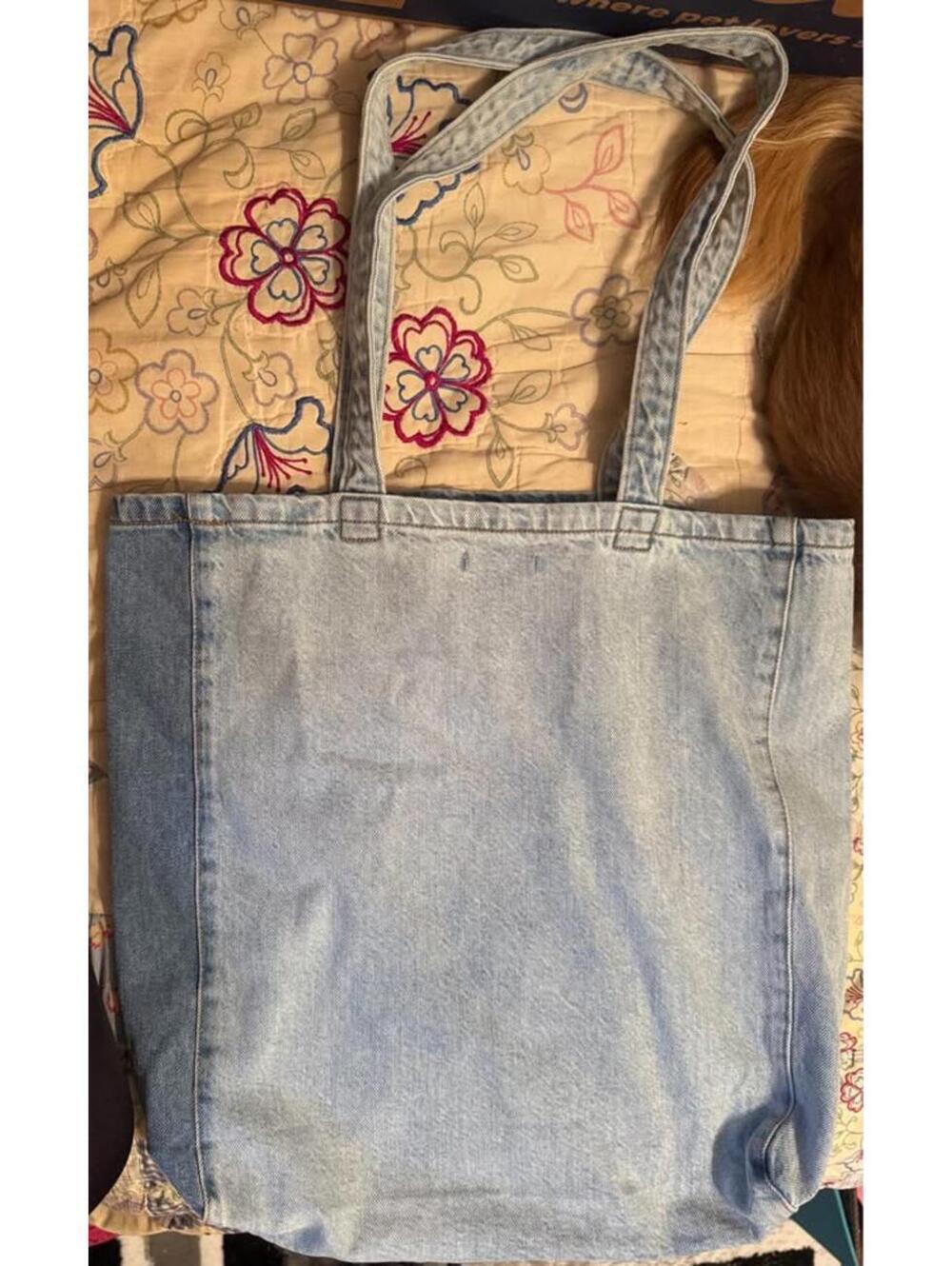 American Eagle Denim Smiley Shoulder Bag - Picture 2 of 4